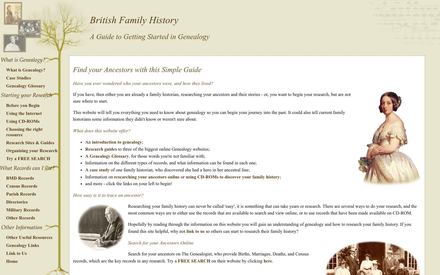 British Family History site